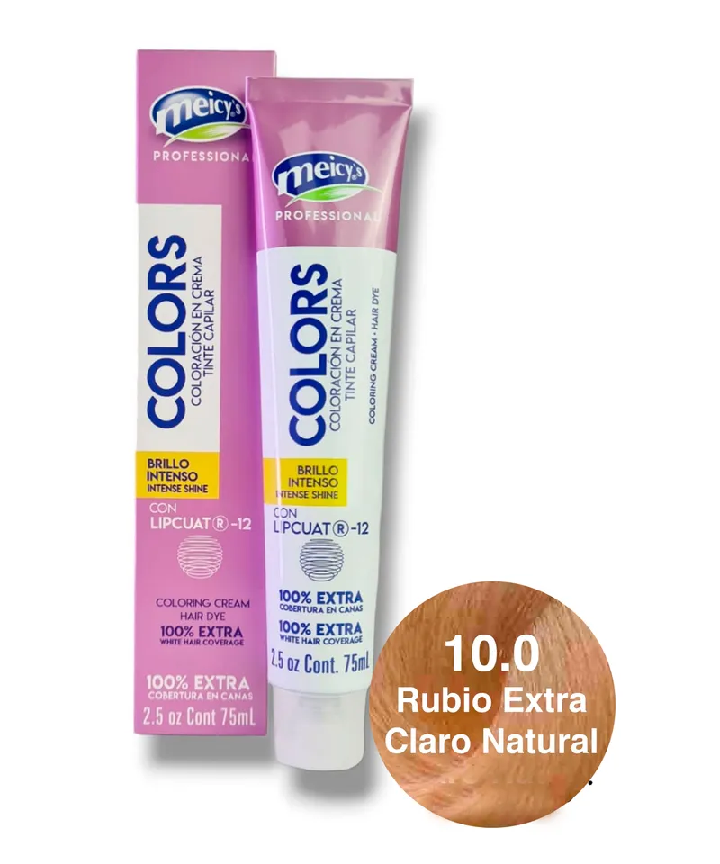 MEICYS COLORS TINTE N.10.0 RUBIO EXTRA CLARO NATURAL X 75ML - Producto de belleza y estética en Almacén Sandra