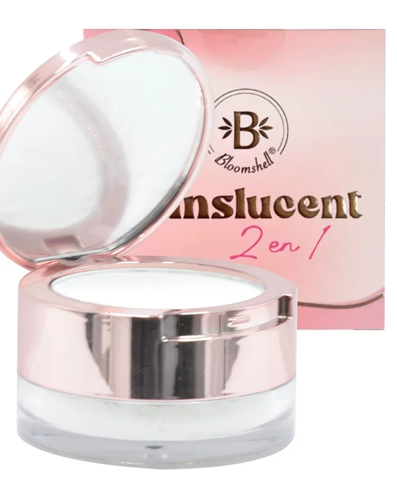 BLOOMSHELL POLVO TRASLUCIDO 2EN1 MINI REF: BL-PS1210 - Producto de belleza y estética en Almacén Sandra