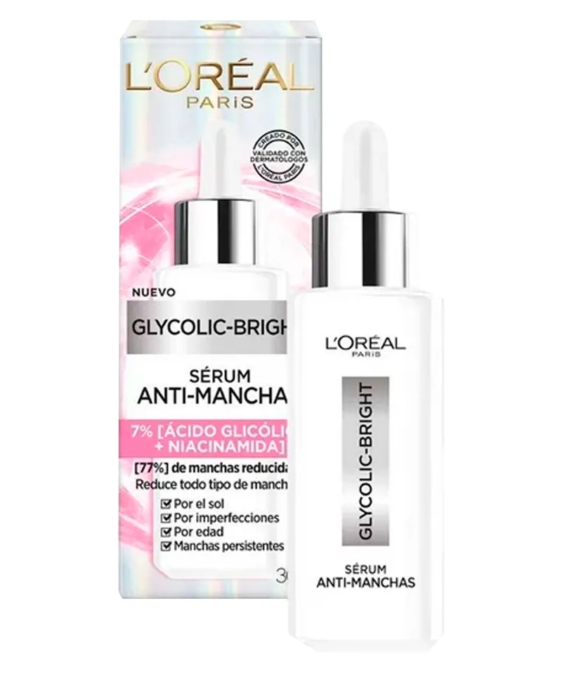 LOREAL SERUM ANTI-MANCHAS ACIDO GLICOLICO + NIACINAMIDA X30ML - Producto de belleza y estética en Almacén Sandra