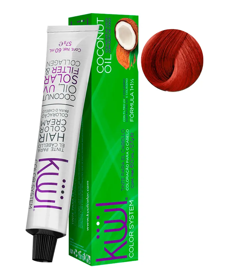 KULL COLOR SYSTEM TINTE RUBIO MEDIO ROJO NACARADO N.7.62 X60ML - Producto de belleza y estética en Almacén Sandra