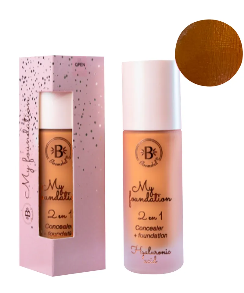 BLOOMSHELL BASE LIQUIDA MY FOUNDATION 2EN1 CAPUCHINO 09 X 38ML - Producto de belleza y estética en Almacén Sandra