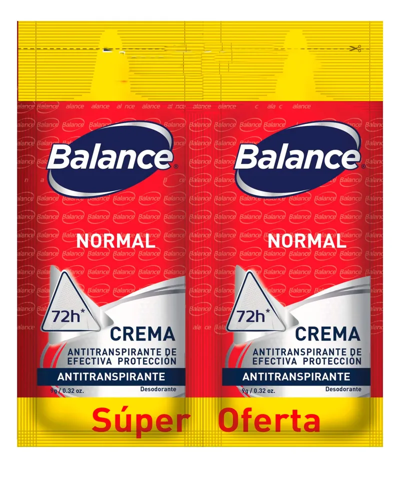 BALANCE DESODORANTE CREMA NORMAL X 2 X 9GR - Producto de belleza y estética en Almacén Sandra