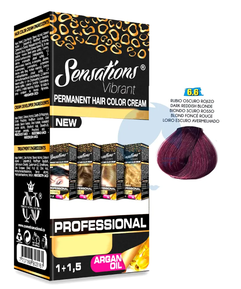 SENSATIONS TINTE RUBIO OSCURO ROJIZO N.6.6 X 125ML - Producto de belleza y estética en Almacén Sandra