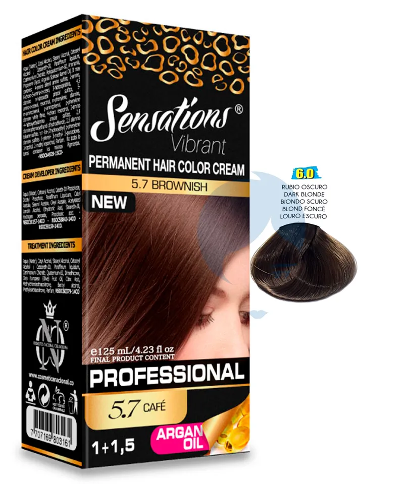 SENSATIONS TINTE CAFÉ N.5.7 X 125ML - Producto de belleza y estética en Almacén Sandra
