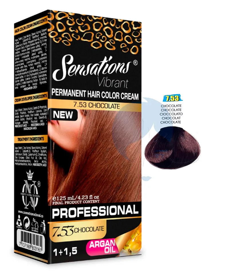 SENSATIONS TINTE CHOCOLATE N.7.53 X 125ML - Producto de belleza y estética en Almacén Sandra