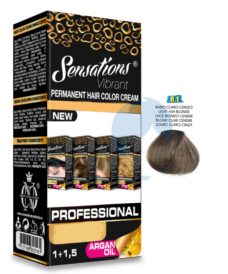 SENSATIONS TINTE RUBIO CLARO CENIZO N. 8.1 X 125ML - Producto de belleza y estética en Almacén Sandra