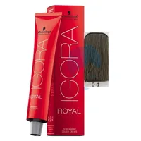 IGORA ROYAL TINTE RUBIO MUY CLARO CENIZA N.9.1 X 60ML - Miniatura 1