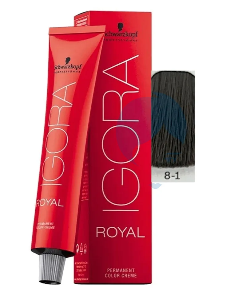 IGORA ROYAL TINTE RUBIO CLARO CENIZA N.8.1 X 60ML - Producto de belleza y estética en Almacén Sandra