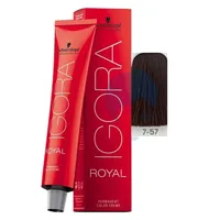IGORA ROYAL TINTE RUBIO MEDIO DORADO COBRIZO N.7.57 X 60ML - Miniatura 1