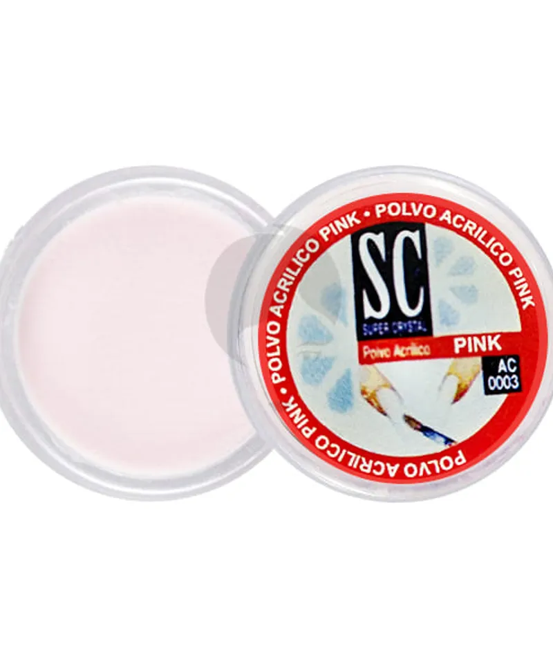 SUPER CRYSTAL POLVO ACRILICO PINK X 1-2 ONZ - Producto de belleza y estética en Almacén Sandra