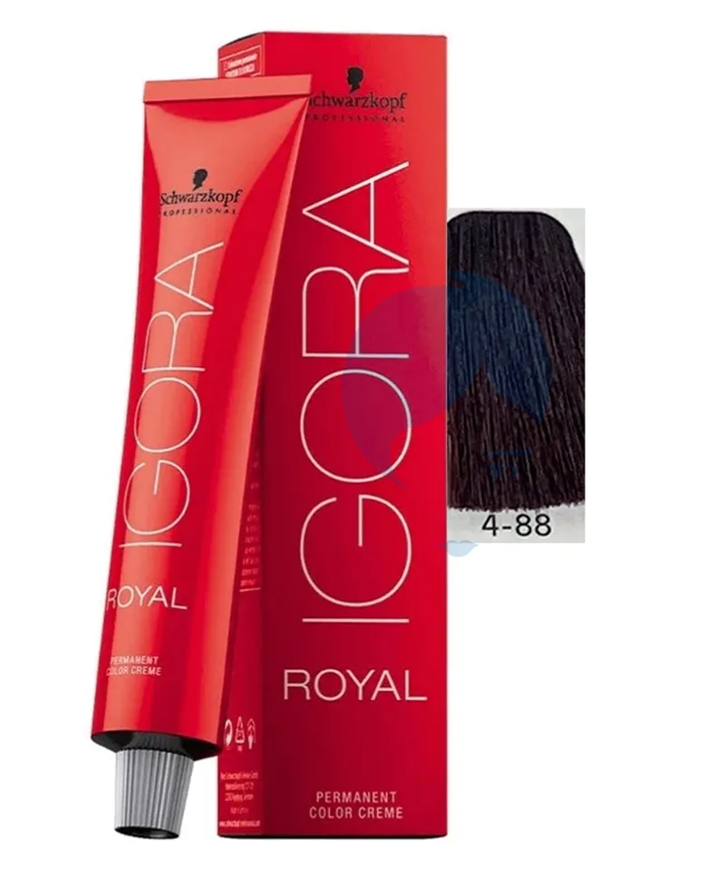 IGORA ROYAL TINTE CASTAÑO MEDIO ROJO INTENSO N.4.88 X 60GR - Producto de belleza y estética en Almacén Sandra