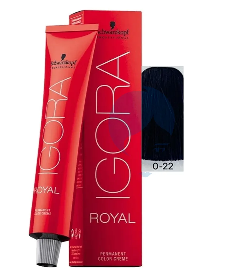 IGORA ROYAL TINTE TONO MEZCLA AZUL  #0.22 X 60ML - Producto de belleza y estética en Almacén Sandra