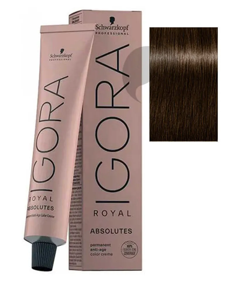 IGORA TINTE ABSOLUTES CASTAÑO CLARO MARRON NATURAL #5.60 X 60GR - Producto de belleza y estética en Almacén Sandra