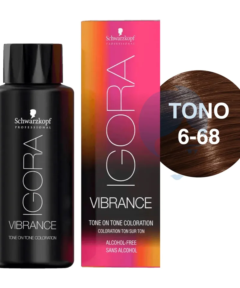 IGORA TINTE VIBRANCE RUBIO OSCURO MARRON ROJIZO #6.68 X 60ML DESCONT N.P - Producto de belleza y estética en Almacén Sandra