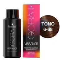 IGORA TINTE VIBRANCE RUBIO OSCURO MARRON ROJIZO #6.68 X 60ML DESCONT N.P - Miniatura 1