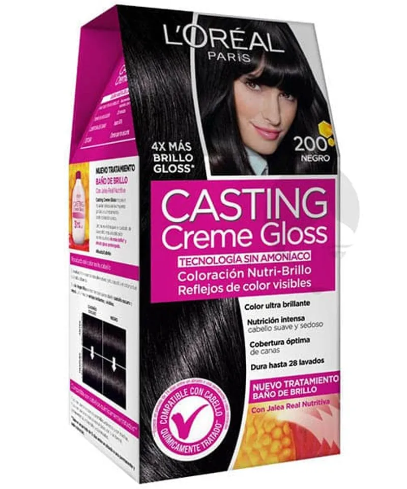 CASTING CREME GLOSS TINTE CREME GLOSS NEGRO N.200 - Producto de belleza y estética en Almacén Sandra