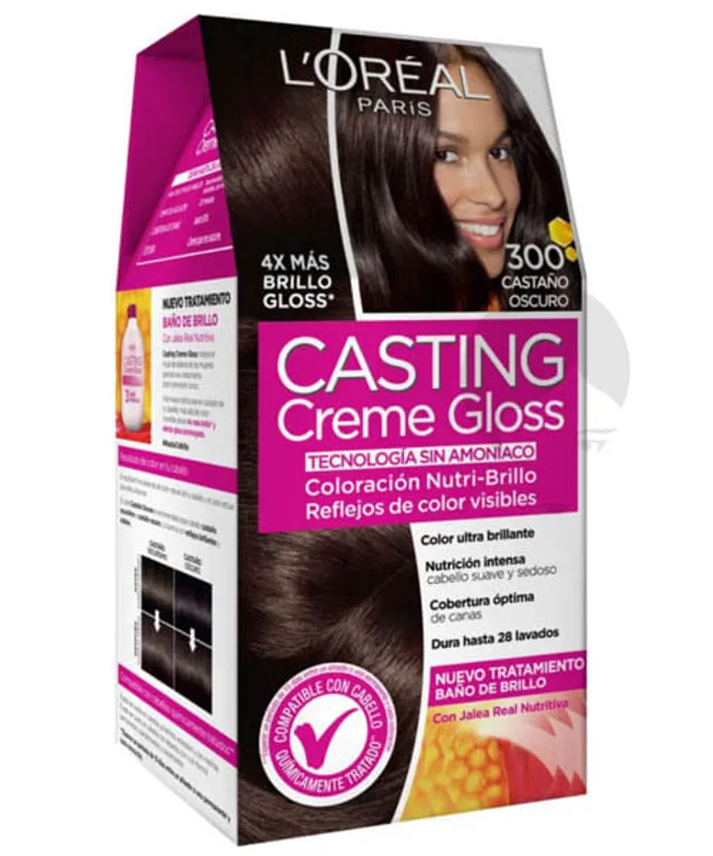 CASTING CREME GLOSS TINTE CASTAÑO OSCURO N.300 X45GR - Producto de belleza y estética en Almacén Sandra