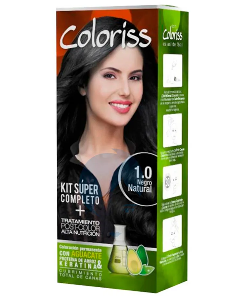 COLORISS TINTE NEGRO NATURAL N.1.0 X 50GR - Producto de belleza y estética en Almacén Sandra