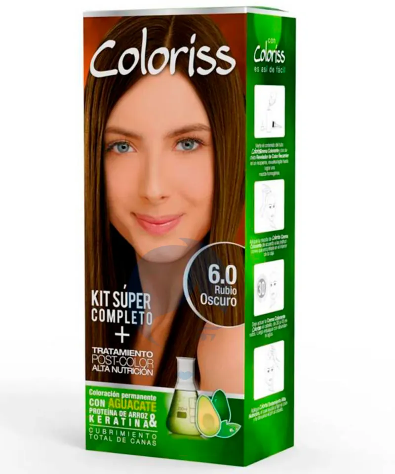 COLORISS TINTE RUBIO OSCURO N.6.0 X 50GR - Producto de belleza y estética en Almacén Sandra