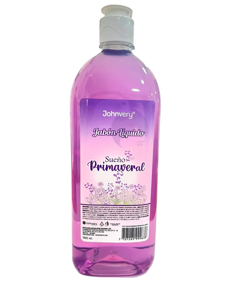 JOHNVERY JABON LIQUIDO SUEÑO PRIMAVERAL  X 1000ML - Producto de belleza y estética en Almacén Sandra