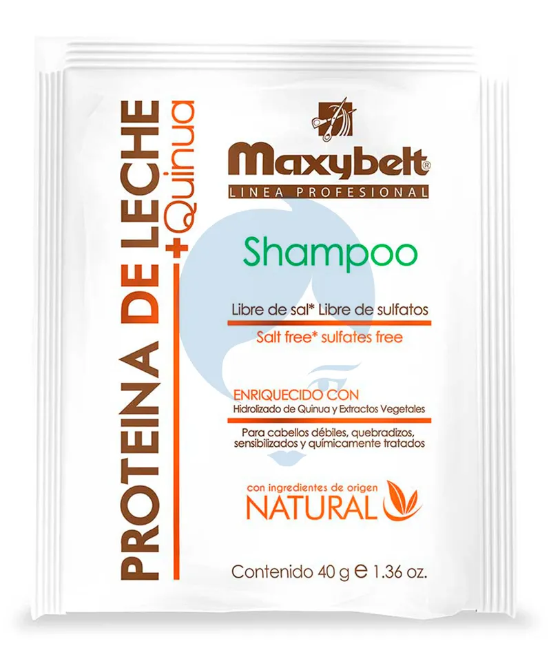 MAXYBELT SHAMPOO PROTEINA DE LECHE X 40GR - Producto de belleza y estética en Almacén Sandra