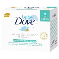 DOVE JABON BABY HUMECTACION SENCIBLE 3PACK X 90 GR - Miniatura 1