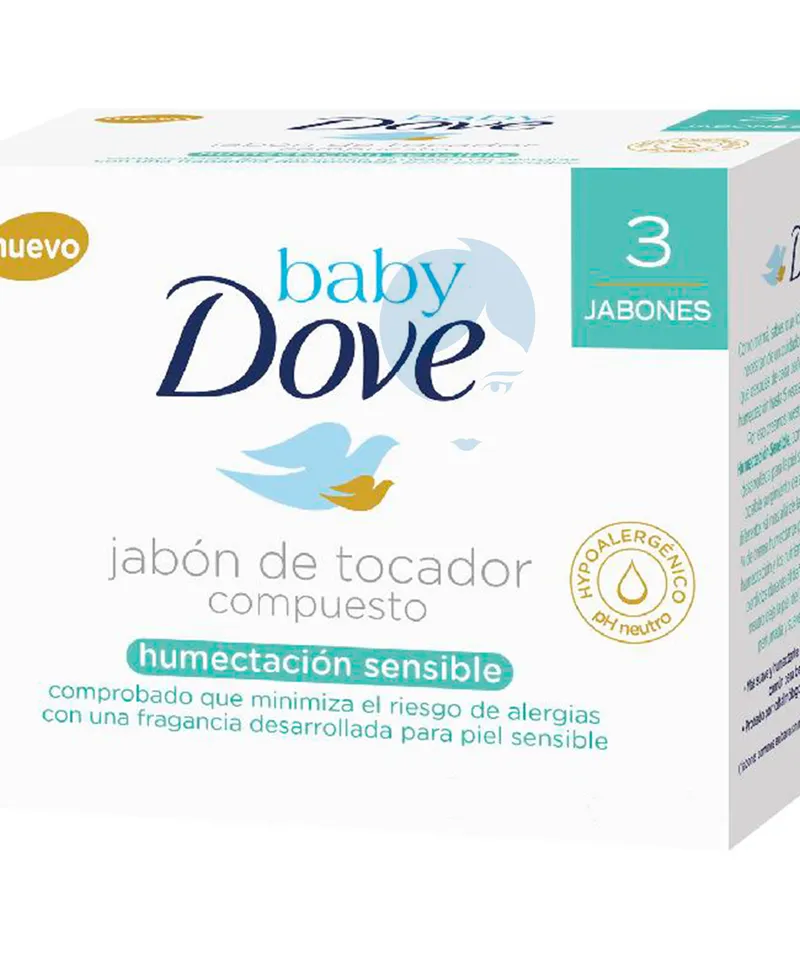 DOVE JABON BABY HUMECTACION SENCIBLE 3PACK X 90 GR - Producto de belleza y estética en Almacén Sandra