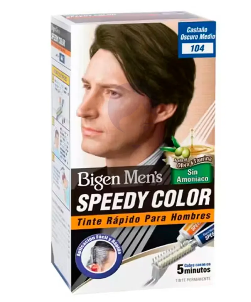 BIGEN MENS SPEEDY COLOR TINTE CASTAÑO N.104 X 40GR - Producto de belleza y estética en Almacén Sandra