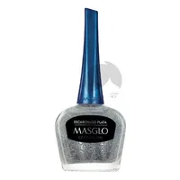 MASGLO ESMALTE DECORATIVO ESCARCHADO PLATA X 13.5ML - Miniatura 1