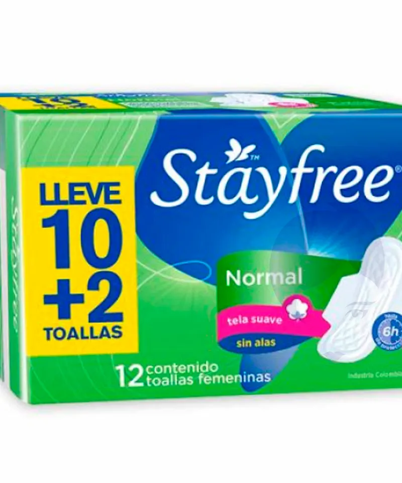 STAYFREE TOALLA HIGENICA SIN ALAS NORMAL PAGUE10 LLEVE 12 - Producto de belleza y estética en Almacén Sandra
