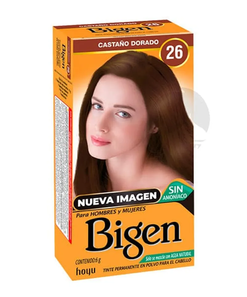 BIGEN TINTE EN POLVO CASTAÑO DORADO #26 X 6 GR - Producto de belleza y estética en Almacén Sandra