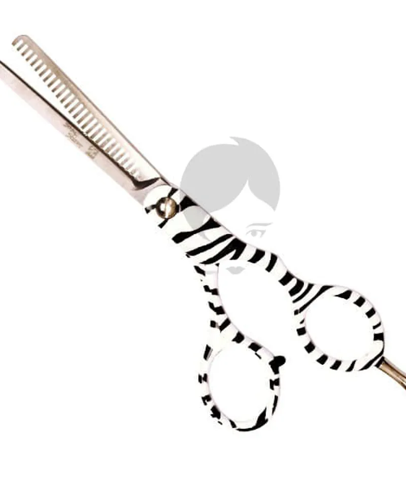 STRONG MACHINE TIJERA ENTRESACADORA  28 DIENTES ZEBRA 5.5 REF: Y30655AS-PK - Producto de belleza y estética en Almacén Sandra