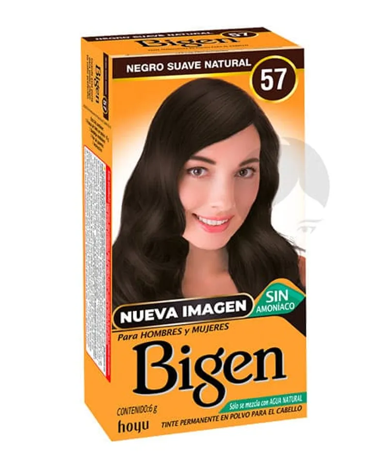 BIGEN TINTE EN POLVO NEGRO NATURAL N.57 X 6GR12 - Producto de belleza y estética en Almacén Sandra