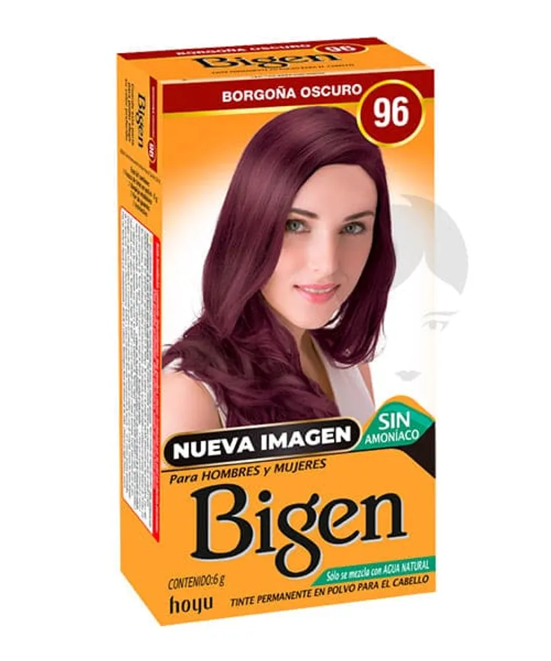 BIGEN TINTE EN POLVO BORGOÑA OSCURO N 96 X 6 GR - Producto de belleza y estética en Almacén Sandra
