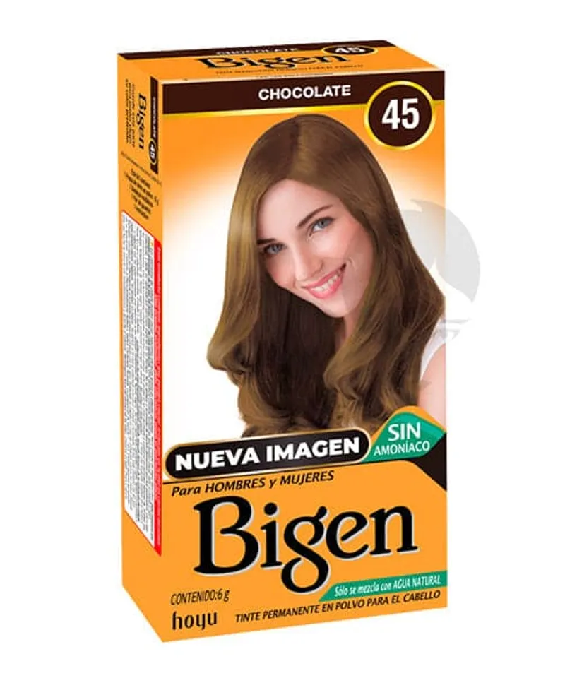 BIGEN TINTE EN POLVO CHOCOLATE N.45 X 6 GR - Producto de belleza y estética en Almacén Sandra
