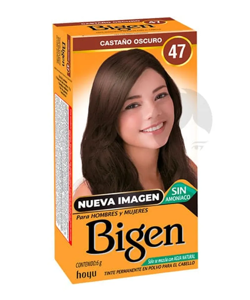 BIGEN TINTE EN POLVO CASTAÑO OSCURO  N.47 X 6GR - Producto de belleza y estética en Almacén Sandra