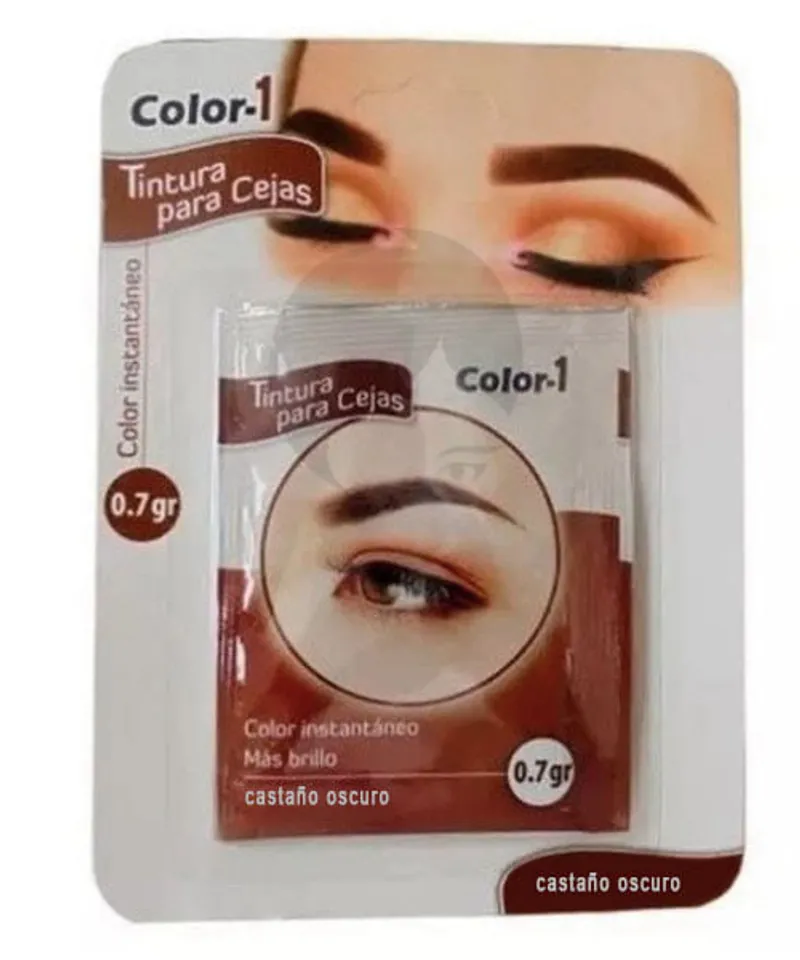 I COLOR  TINTURA PARA CEJAS CASTAÑO OSCURO X 0.7GR - Producto de belleza y estética en Almacén Sandra