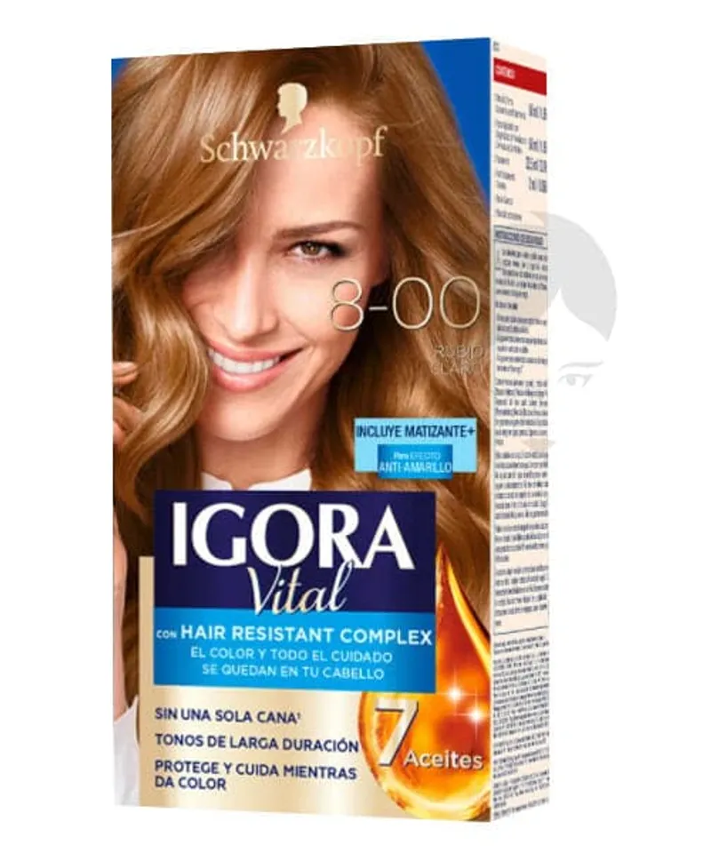 IGORA VITAL TINTE RUBIO CLARO  N.8-00 X 2 TUB X60GR - Producto de belleza y estética en Almacén Sandra