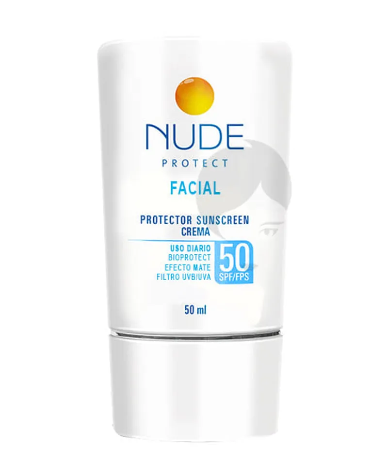 NUDE PROTECTOR SOLAR EN CREMA FPS50 X 50ML - Producto de belleza y estética en Almacén Sandra