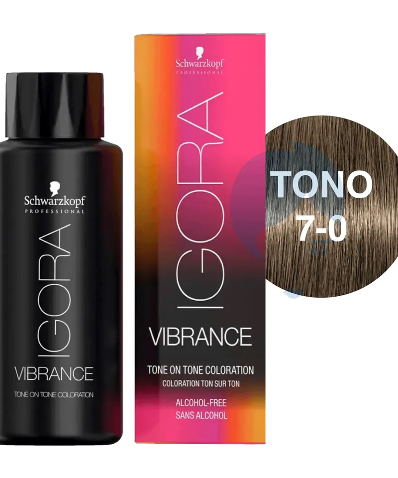 IGORA TINTE VIBRANCE GEL RUBIO MEDIO N.7.0 X 60ML - Producto de belleza y estética en Almacén Sandra