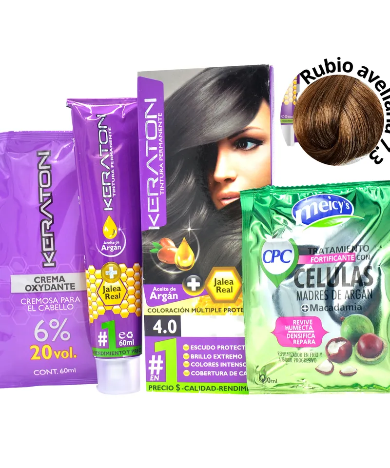 KERATON TINTE RUBIO AVELLANA N.7.3 X 60GR - Producto de belleza y estética en Almacén Sandra