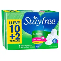 STAYFREE TOALLA HIGENICA NORMAL CON ALAS PAGUE10 LLEVE 12 - Miniatura 1