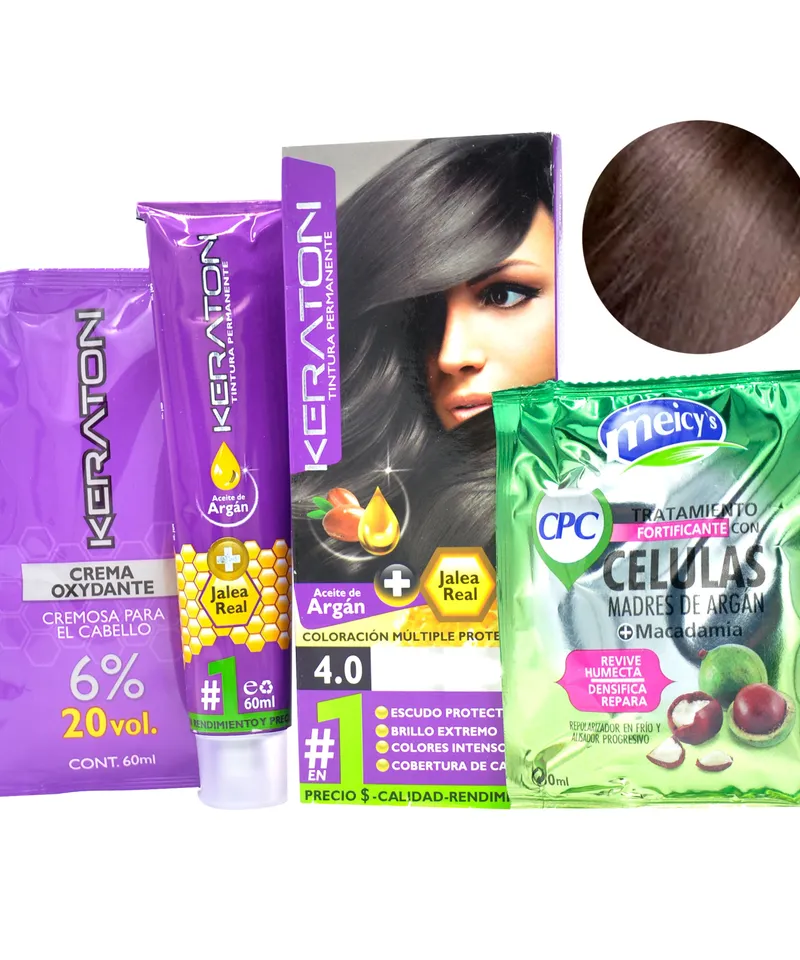 KERATON TINTE CHOCOLATE OSCURO N.5.43 X 60GR - Producto de belleza y estética en Almacén Sandra