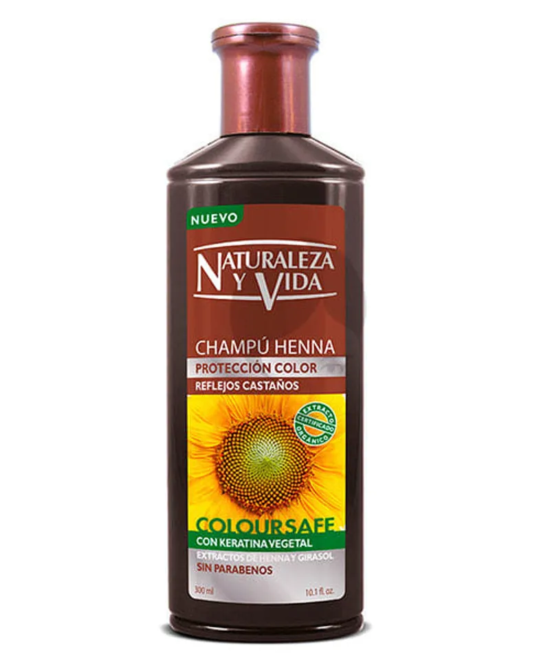 NATURALEZA Y VIDA SHAMPOO HENNA CASTAÑO X 300ML - Producto de belleza y estética en Almacén Sandra