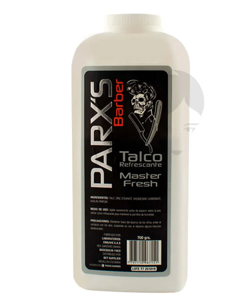 PARKS TALCO MASTER BLACK X 700GR - Producto de belleza y estética en Almacén Sandra