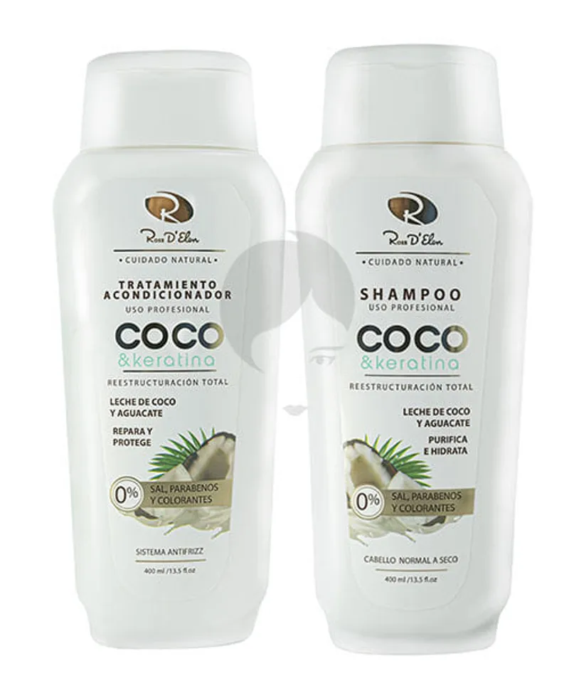 ROSS DLEN SHAMPOO + ACONDICIONADOR COCO X 400ML - Producto de belleza y estética en Almacén Sandra