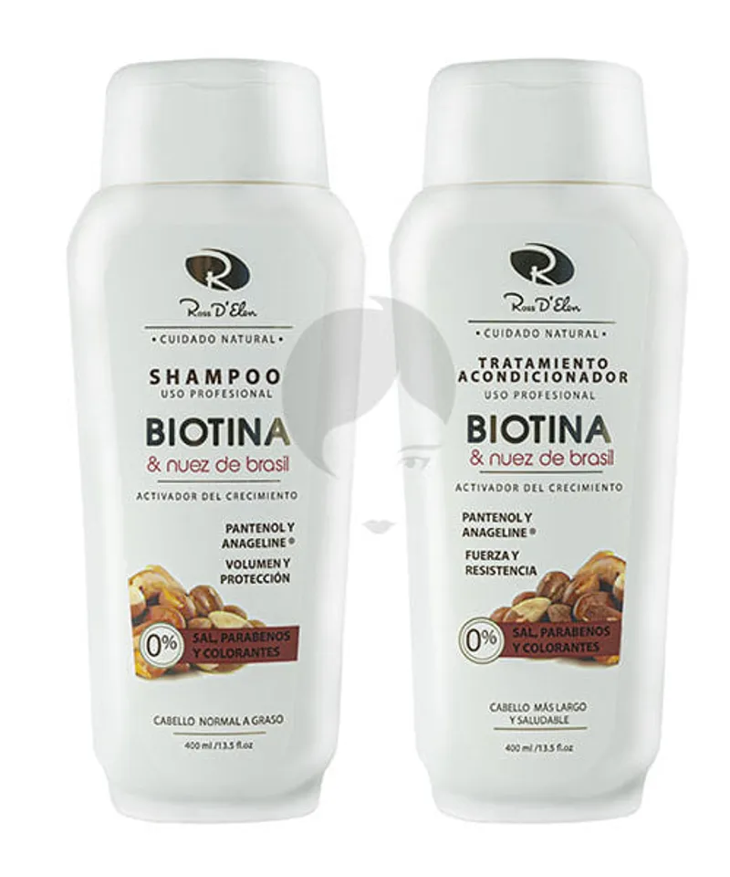 ROSS DLEN SHAMPOO + ACONDICIONADOR BIOTINA X 400ML - Producto de belleza y estética en Almacén Sandra