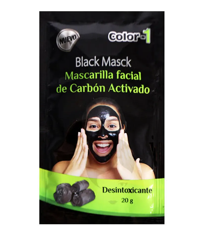 COLOR 1 COLOR MASCARILLA FACIAL CARBON ACTIVADO X 20GR - Producto de belleza y estética en Almacén Sandra
