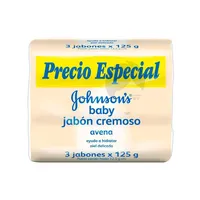 JOHNSONS BABY JABON CREMOSO AVENA NATURAL X 3UNDS X 125 GR - Miniatura 1