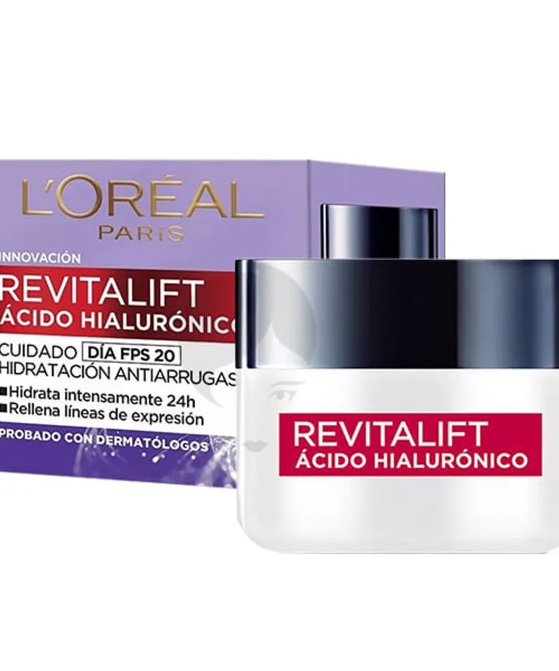 LOREAL CREMA FACIAL REVITALIFT ACIDO HIALURONICO DIA X 50GR - Producto de belleza y estética en Almacén Sandra